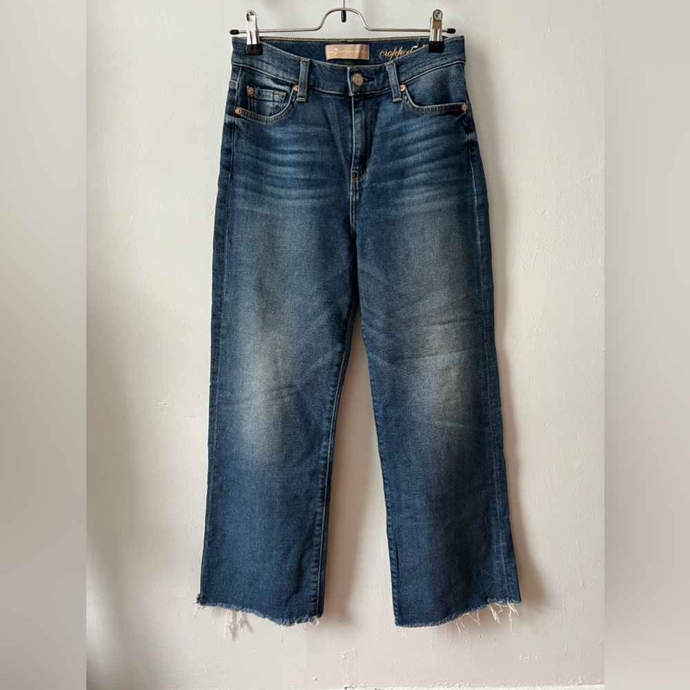 7 for all Mankind Luxe Vintage Wide Leg Cropped Jean